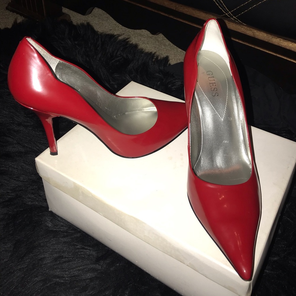 Red Guess Heels